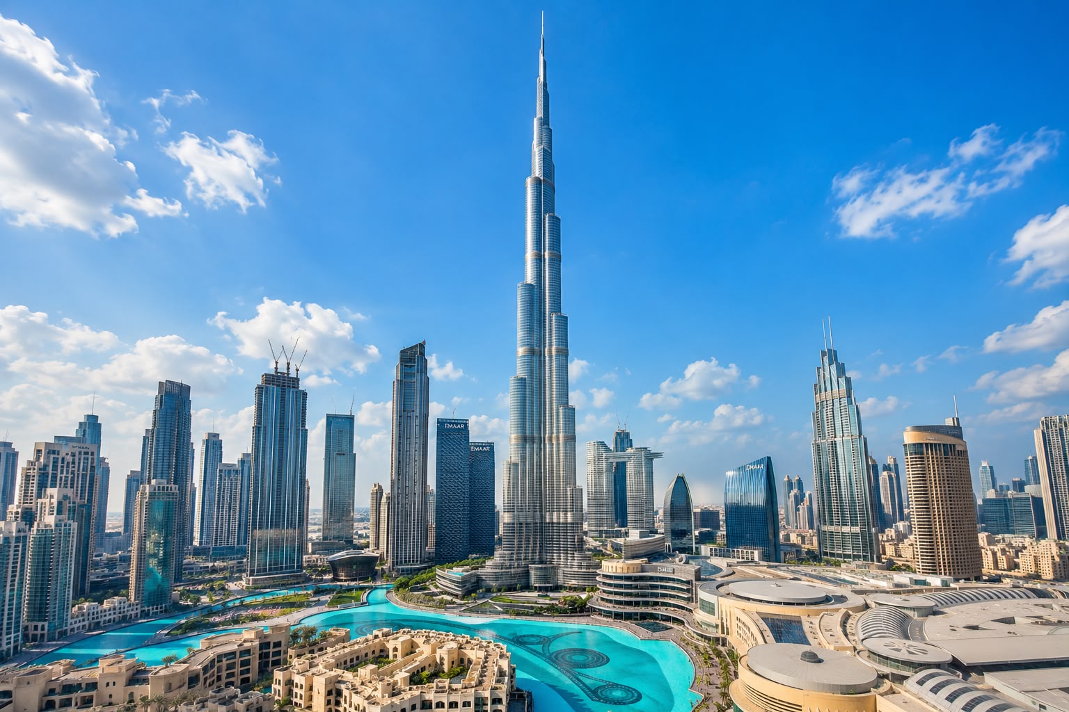 Downtown Dubai gündüz — Burj Khalifa